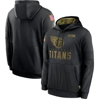 Tennessee Titans Men's 2020 Salute to Service Sideline Performance Pullover Hoodie - Black
