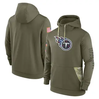 Tennessee Titans Men's 2022 Salute to Service Therma Performance Pullover Hoodie - Olive