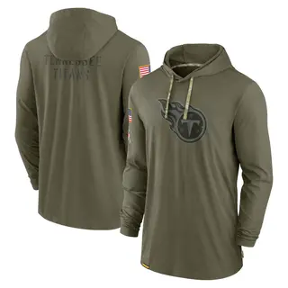 Tennessee Titans Men's 2022 Salute to Service Tonal Pullover Hoodie - Olive