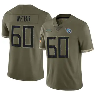 Tennessee Titans Men's Clay Webb Limited 2022 Salute To Service Jersey - Olive