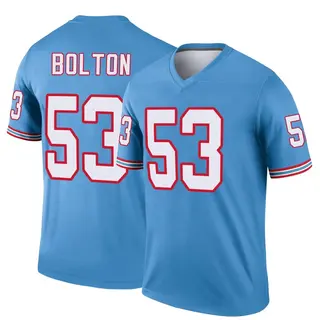 Tennessee Titans Men's Curtis Bolton III Legend Oilers Throwback Jersey - Light Blue