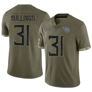 Tennessee Titans Men's Kalel Mullings Limited 2022 Salute To Service Jersey - Olive