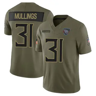 Tennessee Titans Men's Kalel Mullings Limited 2025 Salute to Service Jersey - Olive