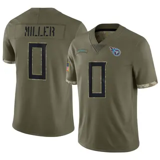 Tennessee Titans Men's Rasheed Miller Limited 2022 Salute To Service Jersey - Olive