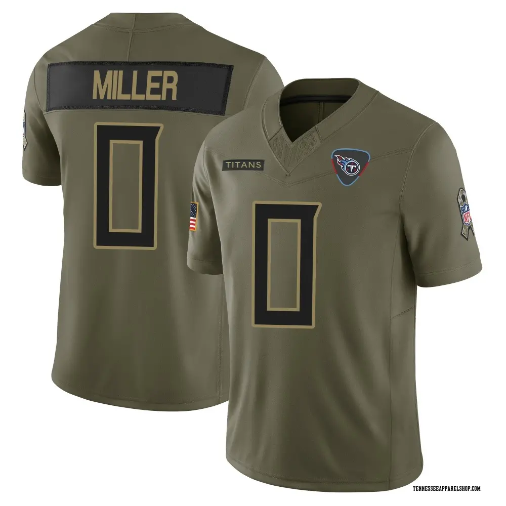 Tennessee Titans Men's Rasheed Miller Limited 2025 Salute to Service Jersey - Olive