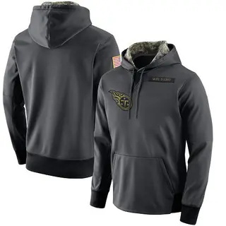 Tennessee Titans Men's Salute to Service Player Performance Hoodie - Anthracite