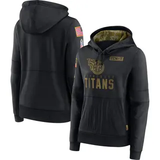 Tennessee Titans Women's 2020 Salute to Service Performance Pullover Hoodie - Black