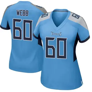 Tennessee Titans Women's Clay Webb Game Jersey - Light Blue