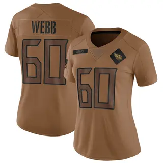 Tennessee Titans Women's Clay Webb Limited 2023 Salute To Service Jersey - Brown