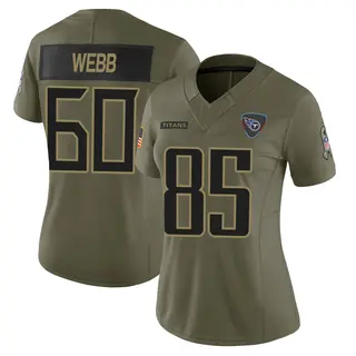 Tennessee Titans Women's Clay Webb Limited 2025 Salute to Service Jersey - Olive