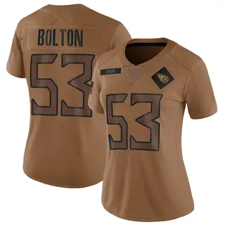 Tennessee Titans Women's Curtis Bolton III Limited 2023 Salute To Service Jersey - Brown