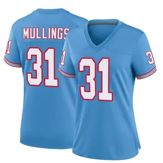 Tennessee Titans Women's Kalel Mullings Game Oilers Throwback Alternate Jersey - Light Blue
