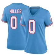 Tennessee Titans Women's Rasheed Miller Game Oilers Throwback Alternate Jersey - Light Blue