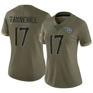 Tennessee Titans Women's Ryan Tannehill Limited 2022 Salute To Service Jersey - Olive