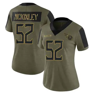 Tennessee Titans Women's Takkarist McKinley Limited 2021 Salute To Service Jersey - Olive