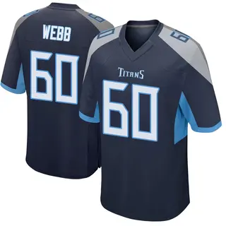 Tennessee Titans Youth Clay Webb Game Jersey - Navy