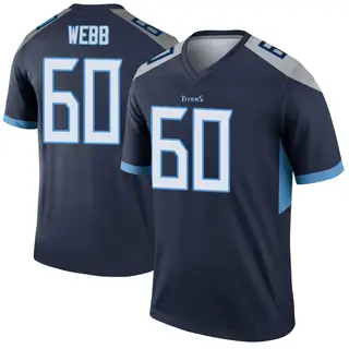 Tennessee Titans Youth Clay Webb Legend Jersey - Navy