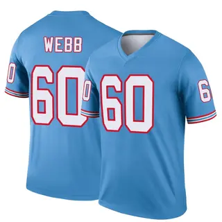 Tennessee Titans Youth Clay Webb Legend Oilers Throwback Jersey - Light Blue
