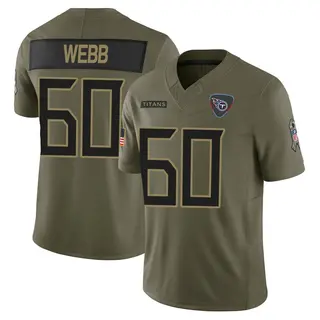 Tennessee Titans Youth Clay Webb Limited 2025 Salute to Service Jersey - Olive