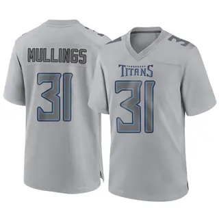 Tennessee Titans Youth Kalel Mullings Game Atmosphere Fashion Jersey - Gray