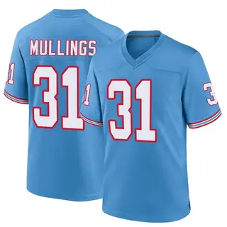 Tennessee Titans Youth Kalel Mullings Game Oilers Throwback Alternate Jersey - Light Blue