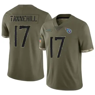 Tennessee Titans Youth Ryan Tannehill Limited 2022 Salute To Service Jersey - Olive